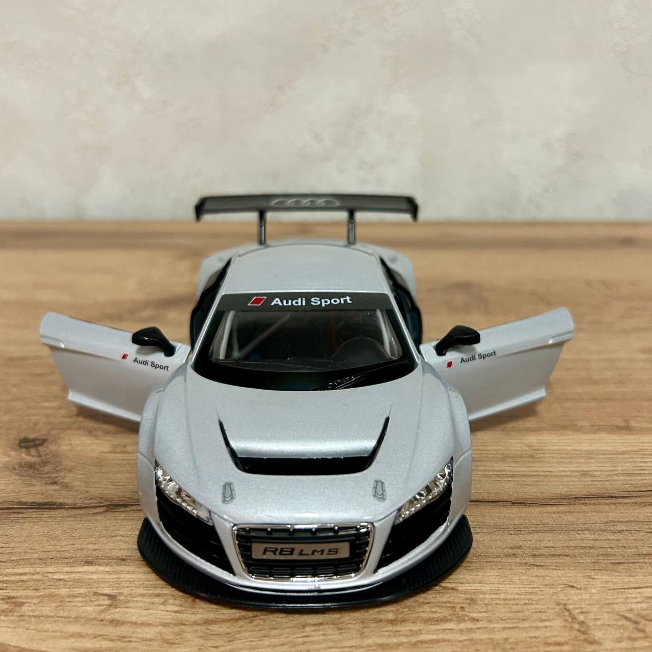 Машинка детская металлическая Rastar 56100 Audi R8 LMS 1:24 Серебряный (56100) - фото 6