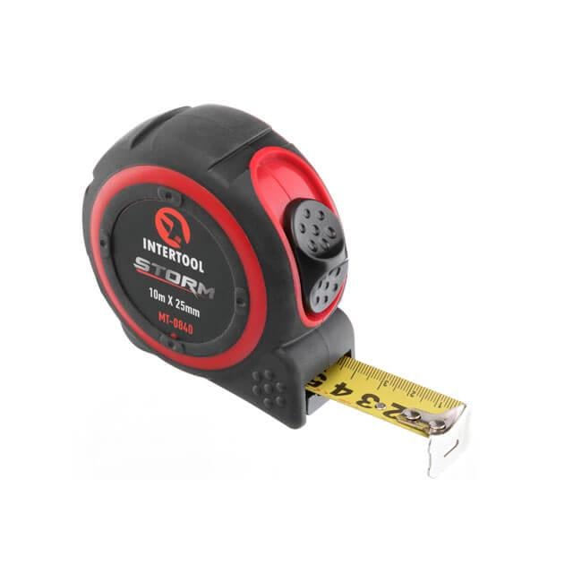 Рулетка со стальным полотном 10 м 25 мм