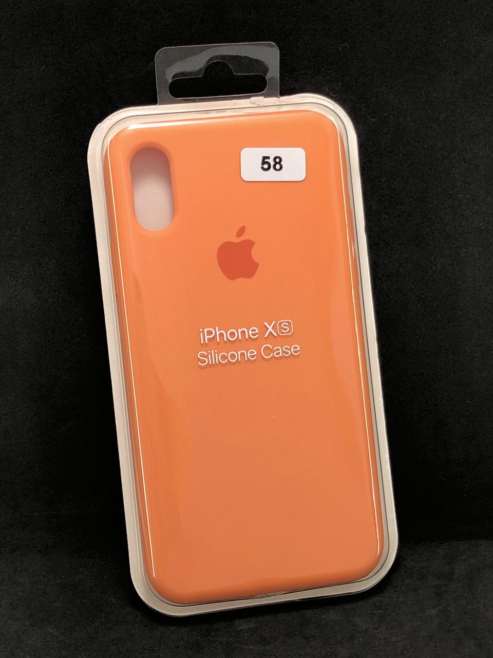 Чехол для телефона iPhone X/XS Silicone Case FULL №58 carrot