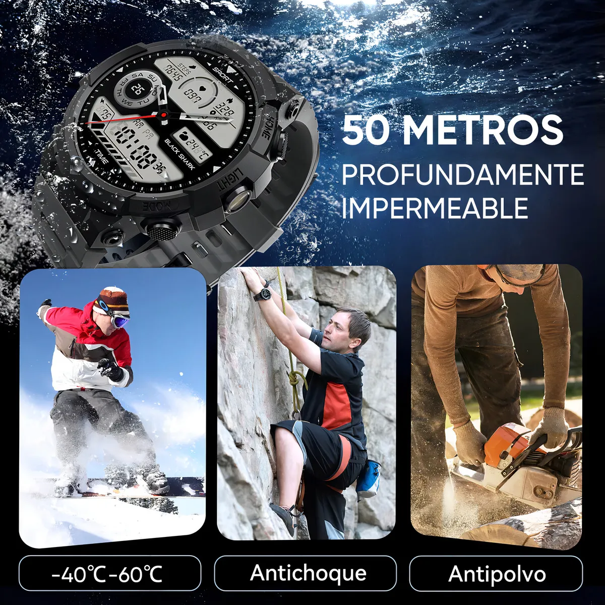 Смарт-часы Black Shark GS3 Sport BS-W2402 Mist Black (1149171) - фото 8 Смарт-часы Black Shark GS3 Sport BS-W2402 Mist Black (1149171) - фото 8