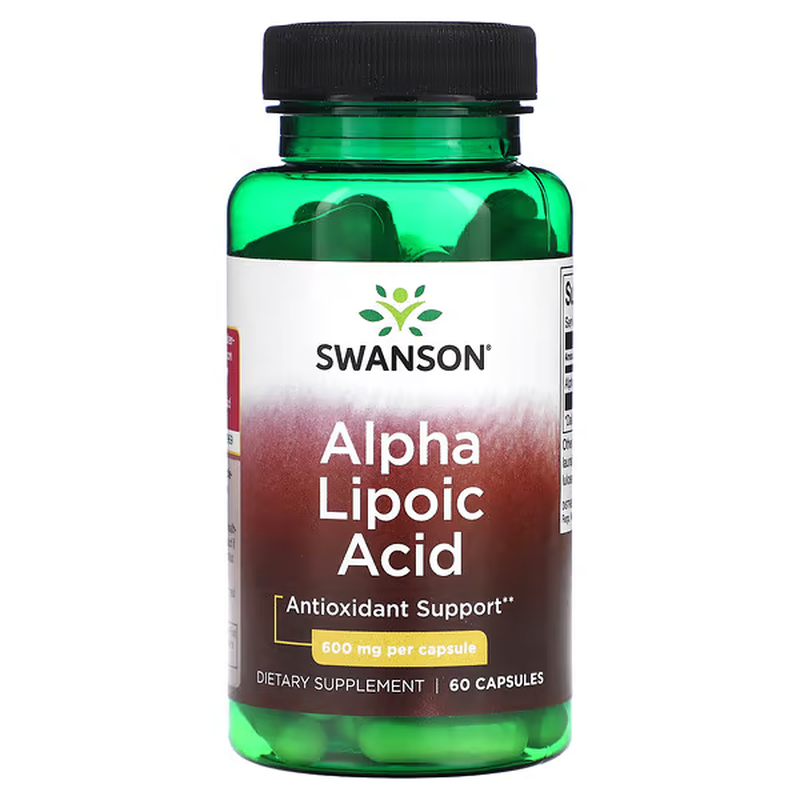Добавка Альфа-липоевая кислота Swanson Alpha Lipoic Acid 600 мг 60 капсул