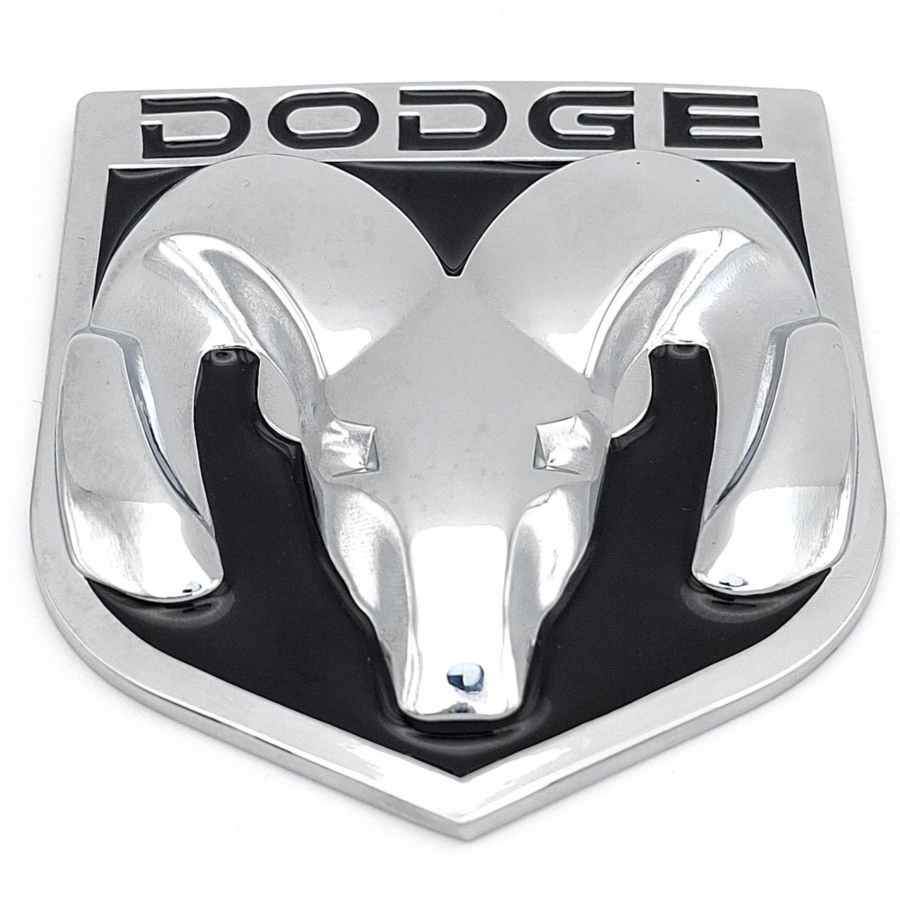 Эмблема Dodge металл 8,7х7,8 см Хром/Черный глянцевый (2848940168)