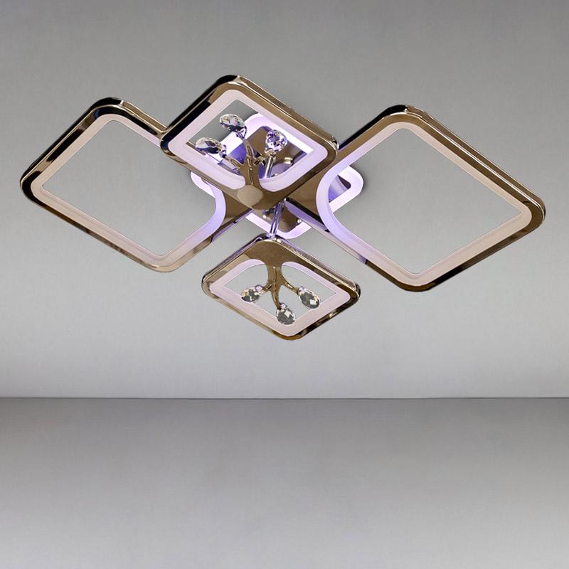 Люстра стельова LED Light House DS-14503/2+2 LED 3color dimmer 100W Хром