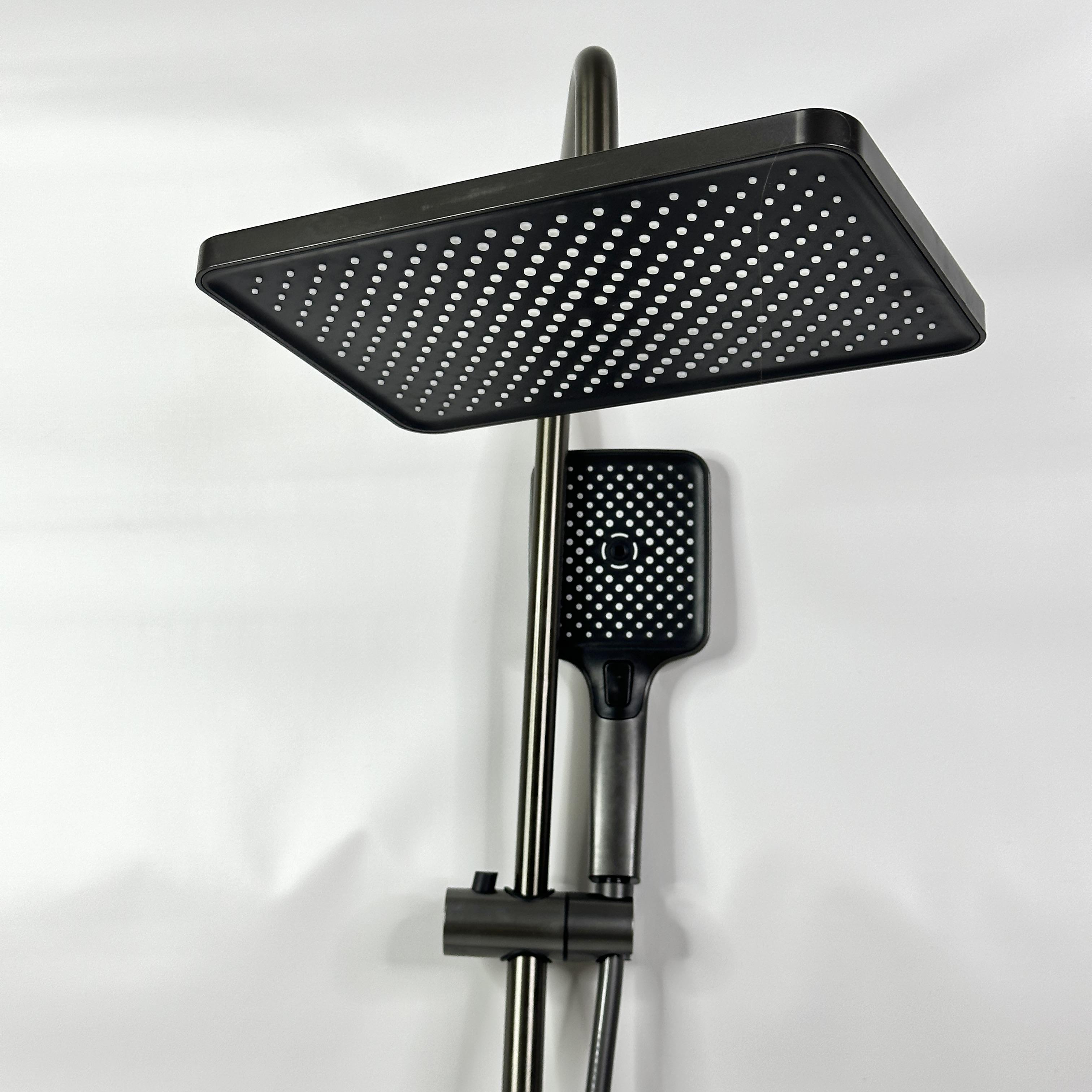 Душова система настінна Shower Series з термостатом і дисплеєм Чорний/Хром (AA6-6-Black/Chrome)