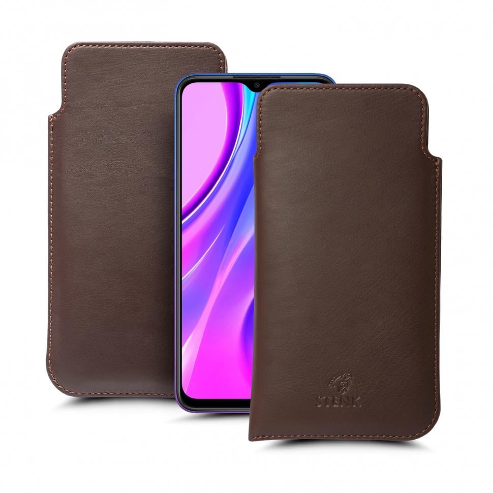 Футляр Stenk Elegance для Xiaomi Redmi 9 Коричневый (66142)