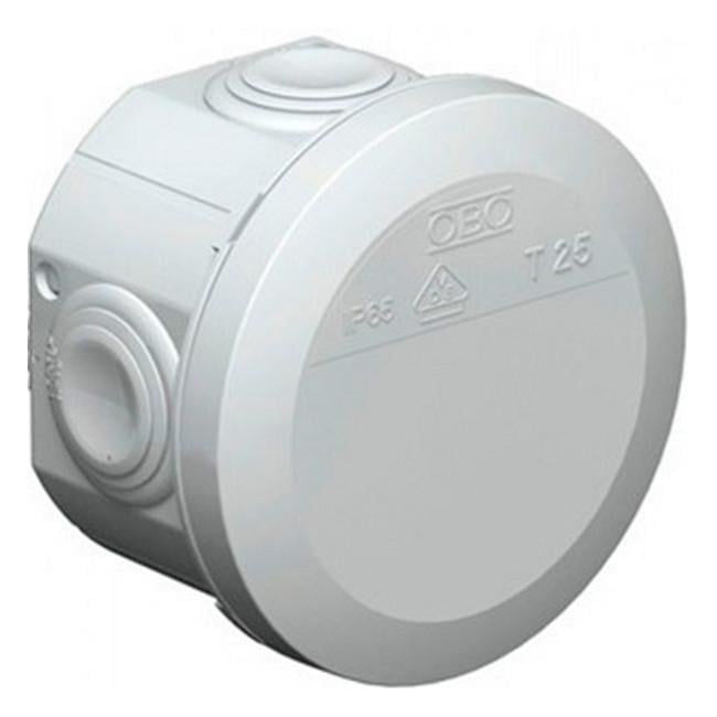 Коробка распределительная накладная OBO Bettermann Т25 IP65 круглая 80х50 мм (23650151)