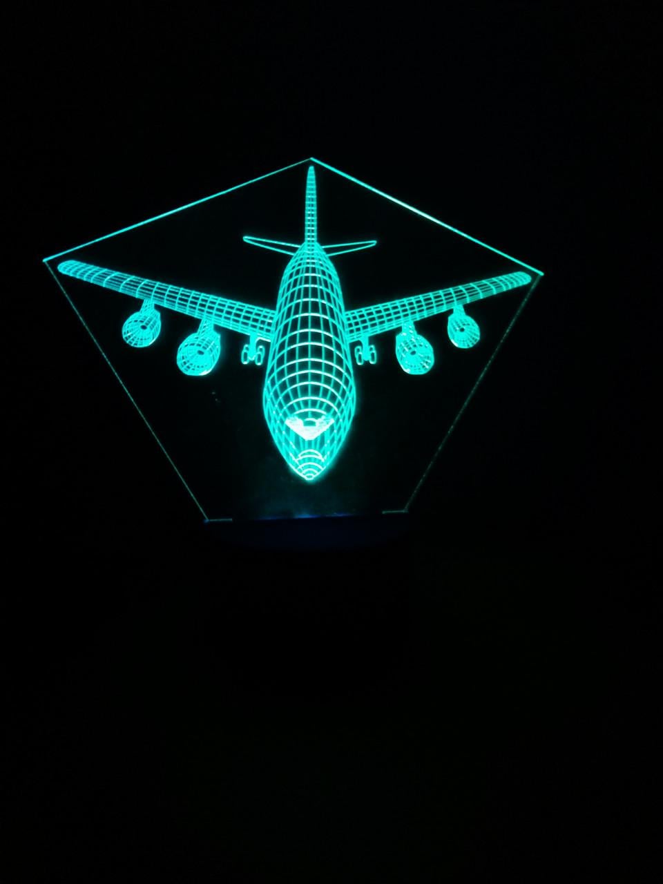 3D-нічник Літак пасажирський кілька підсвіток/на пульті (1063726164) 3D-нічник Літак пасажирський кілька підсвіток/на пульті (1063726164)