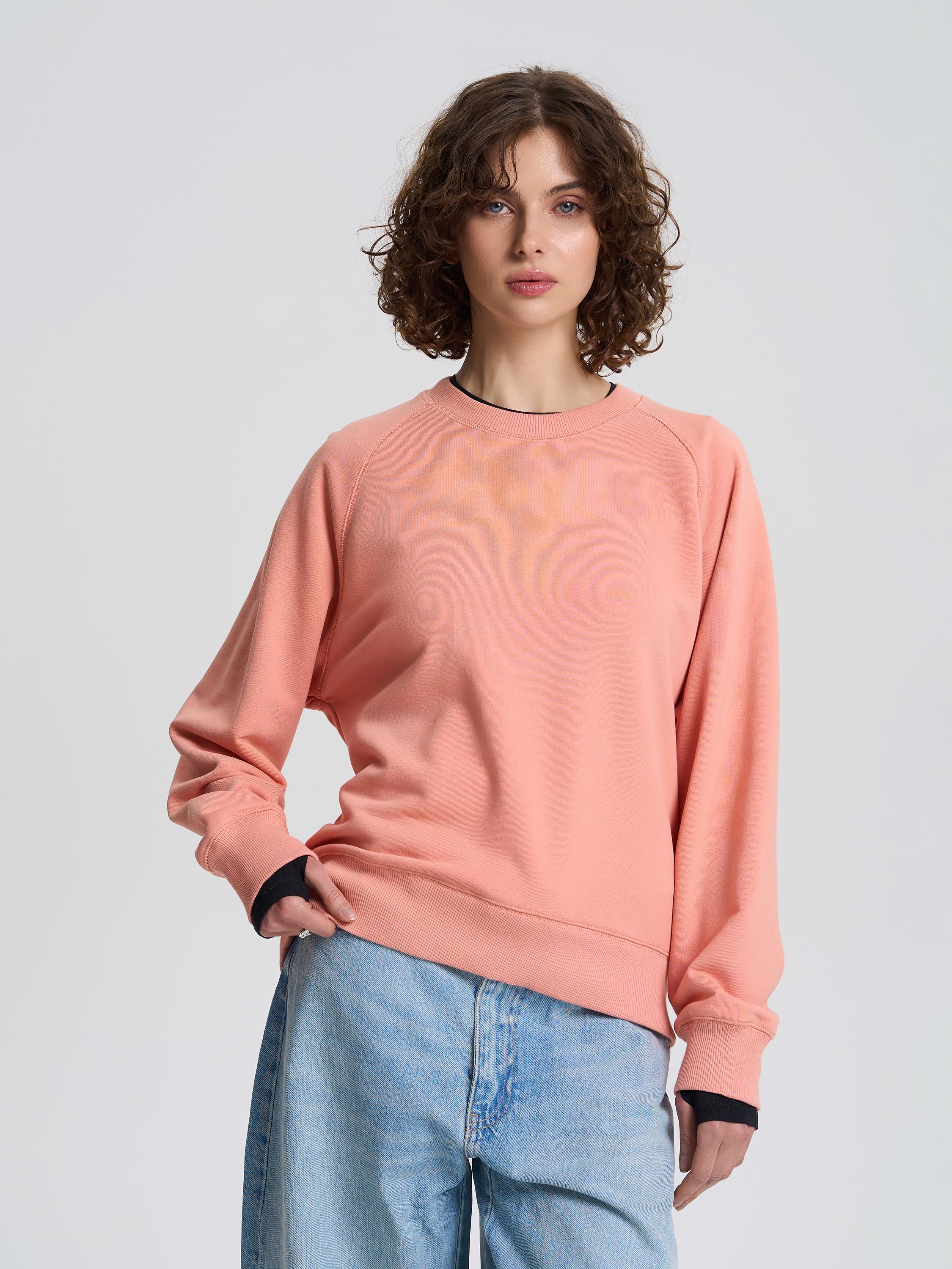 Свитшот-реглан женский укороченный ROZA 231111 L Коралловый (4824005718861) - фото 1 Свитшот-реглан женский укороченный ROZA 231111 L Коралловый (4824005718861) - фото 1