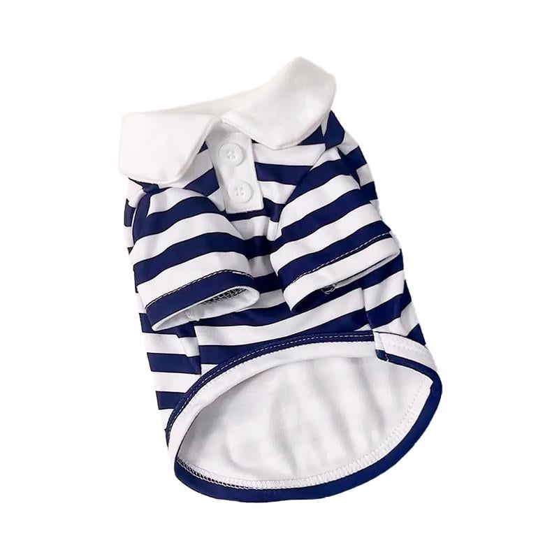 Сорочка-поло для собак та котів Lesko 2306CGHY5160 демісезонна S Blue (31457584)