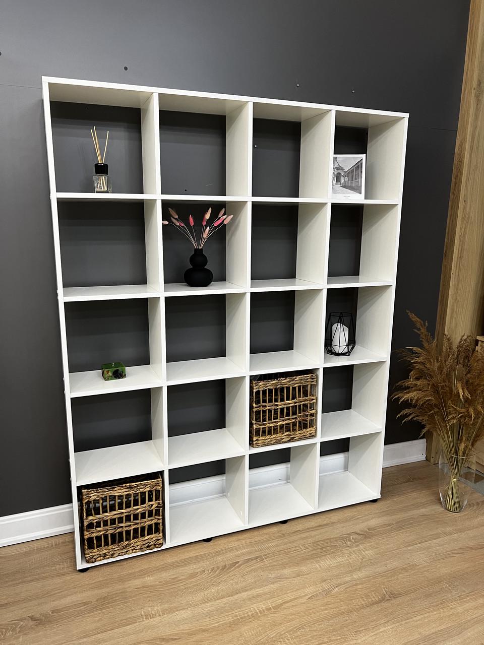 Стелаж В-20 на 20 комірок 1390х1770х252 мм Білий