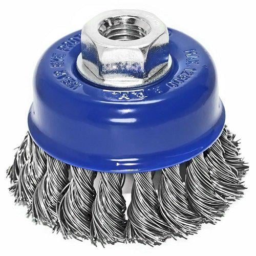 Кордщетка S&R стальная плетенная проволока d 75 мм (136250075)