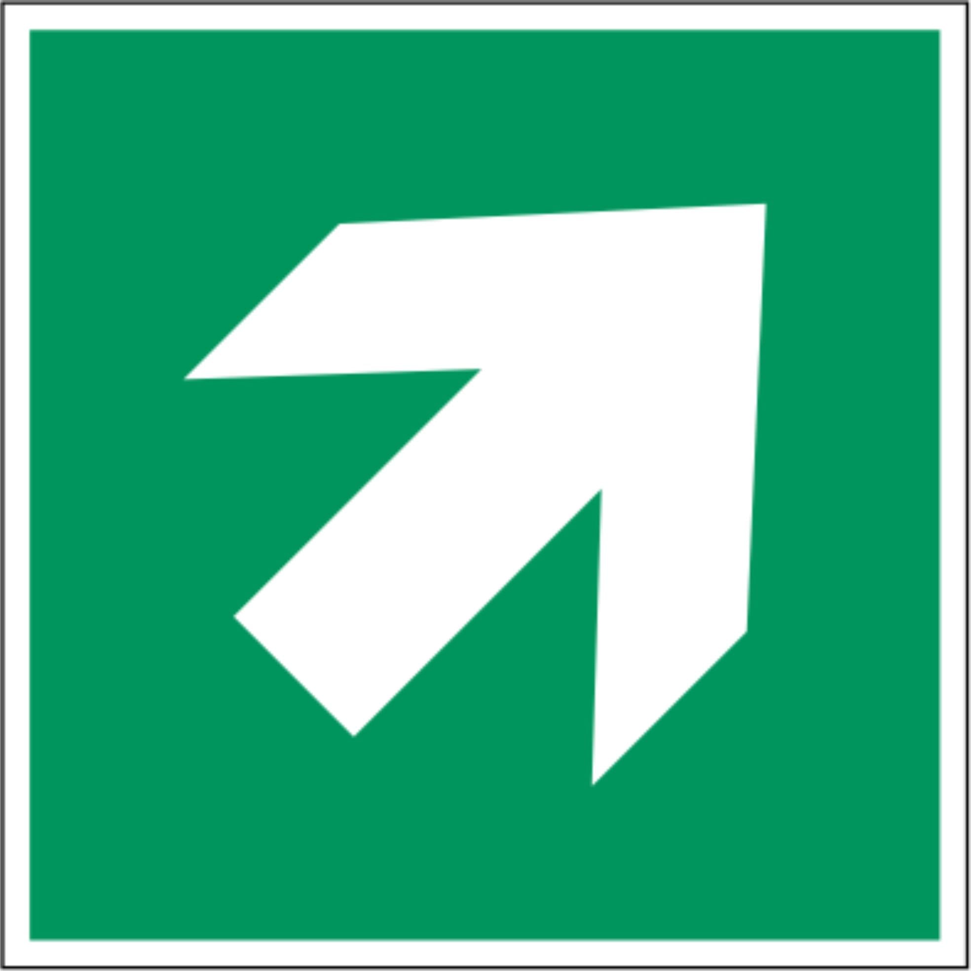 Табличка дополнительный знак стрелки 45° 20х20 см (00023)