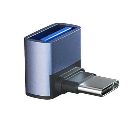 Переходник угловой адаптер eXpert Type-C Male-USB 3.1 Female OTG Metal Blue (A-48715) Переходник угловой адаптер eXpert Type-C Male-USB 3.1 Female OTG Metal Blue (A-48715)