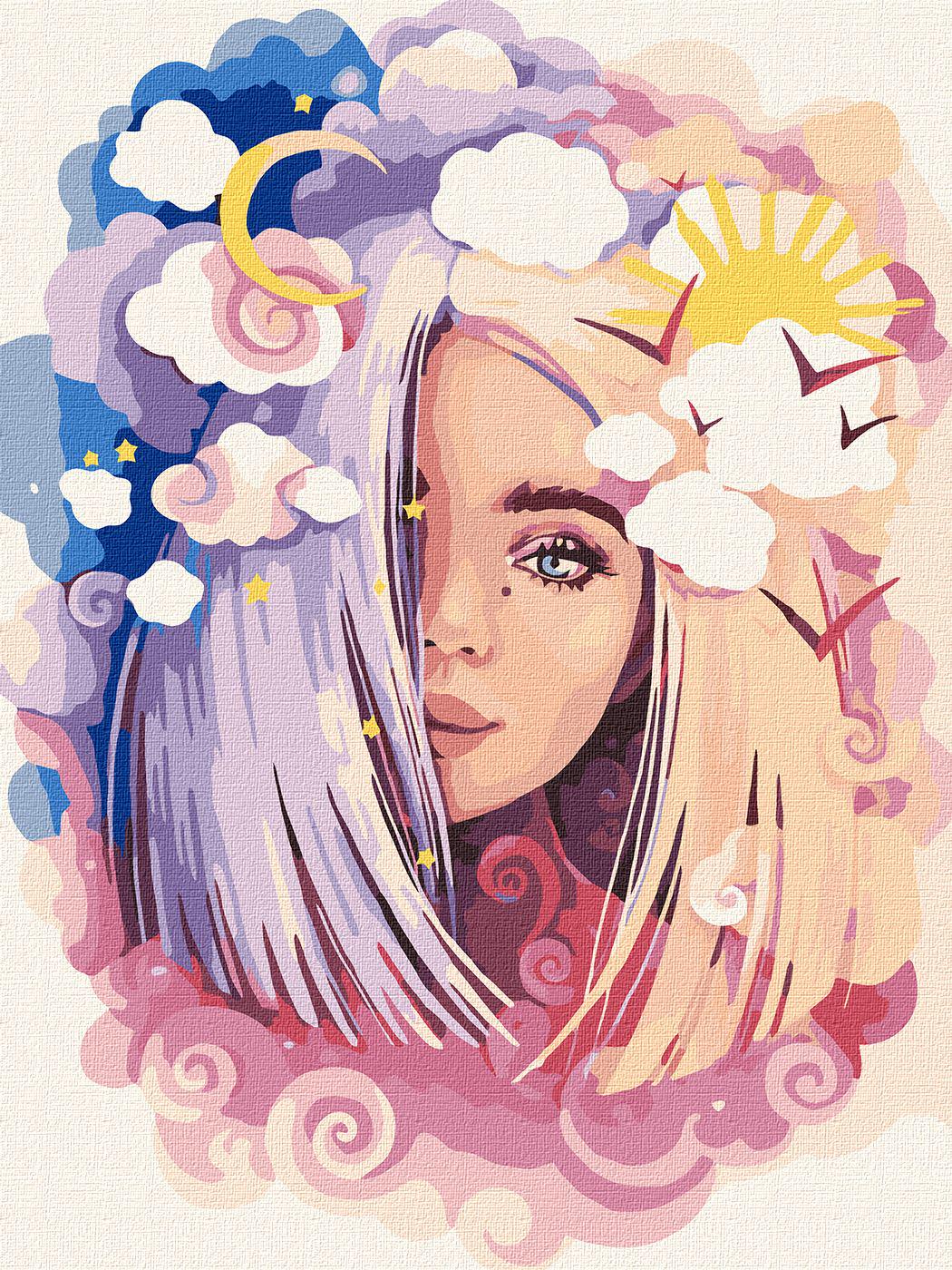 Картина по номерам Ідейка День и ночь lesya_nedzelska_art 30х40 см