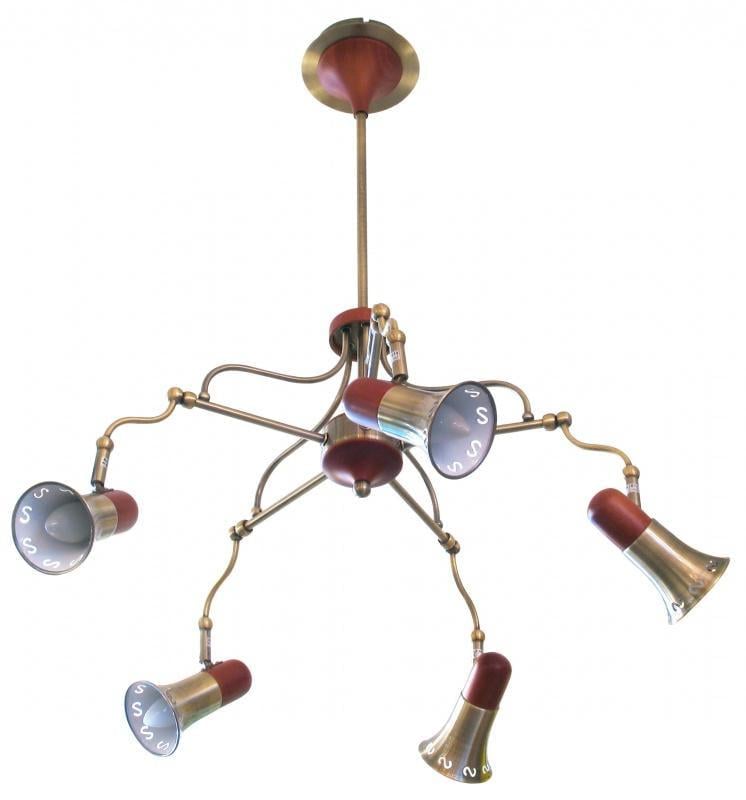 Люстра потолочная паук Brille HTL-127S/5 на 5 плафонов Люстра потолочная паук Brille HTL-127S/5 на 5 плафонов