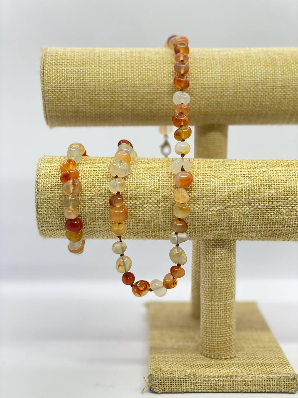 Комплект сердолик 48 см 20 см Коричневый (9891)