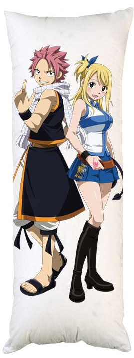 Подушка дакимакура Люси Нацу хвост Феи декоративная ростовая для обнимания 50x150 см (1834008689)