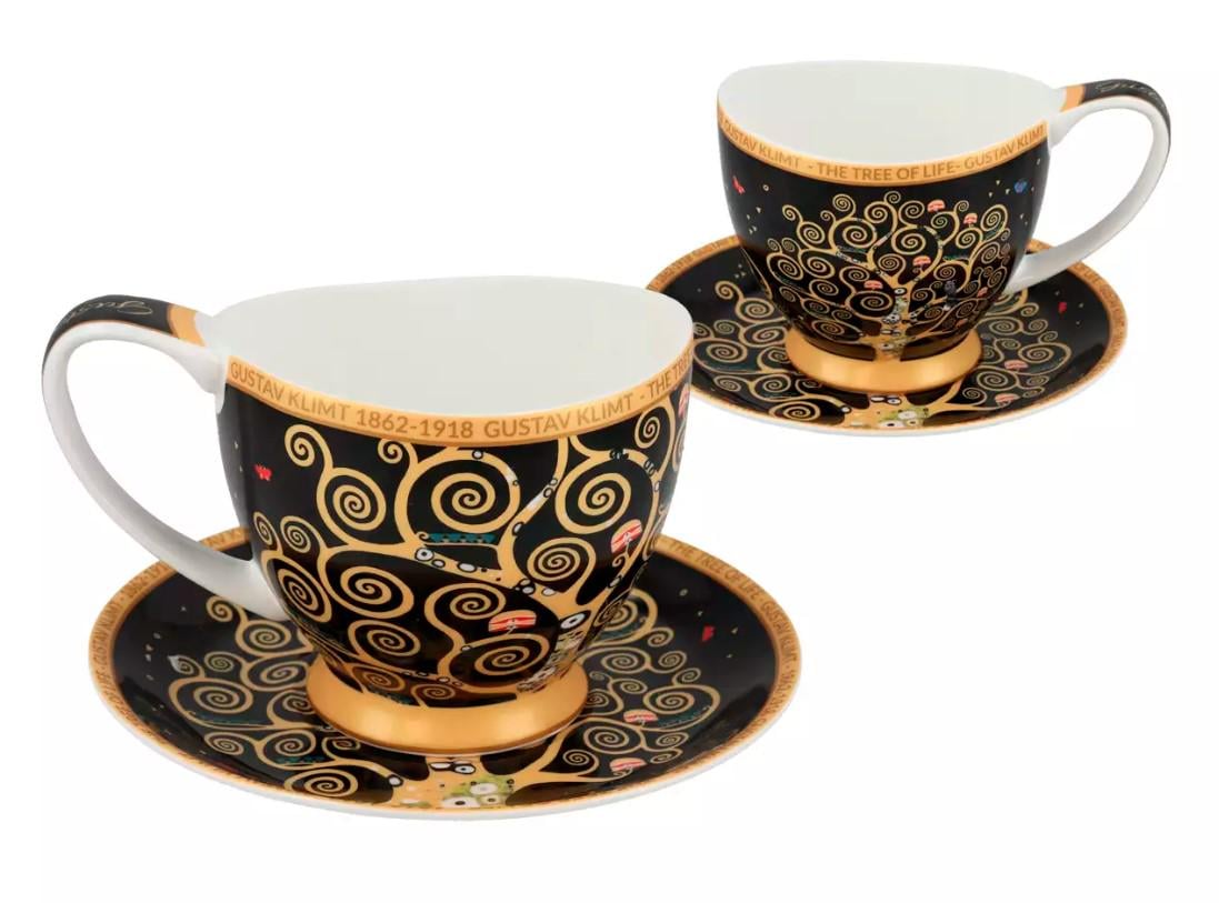 Чашка фарфоровая с блюдцем Carmani Г. Климт Дерево жизни 350 мл (532-3053) - фото 2 Чашка фарфоровая с блюдцем Carmani Г. Климт Дерево жизни 350 мл (532-3053) - фото 2