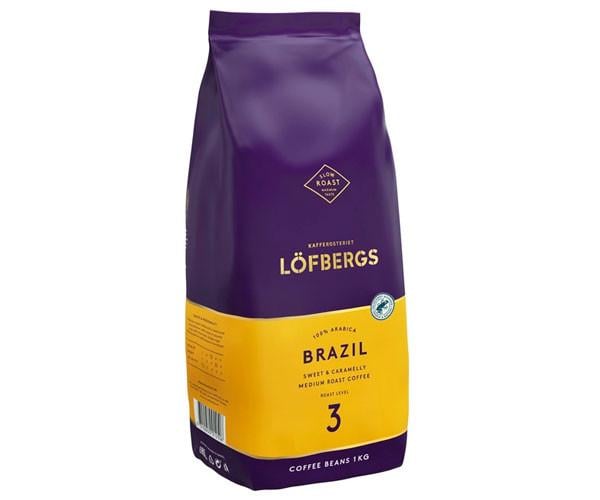Кава Lofbergs Brazil у зернах 1 кг (e-211)