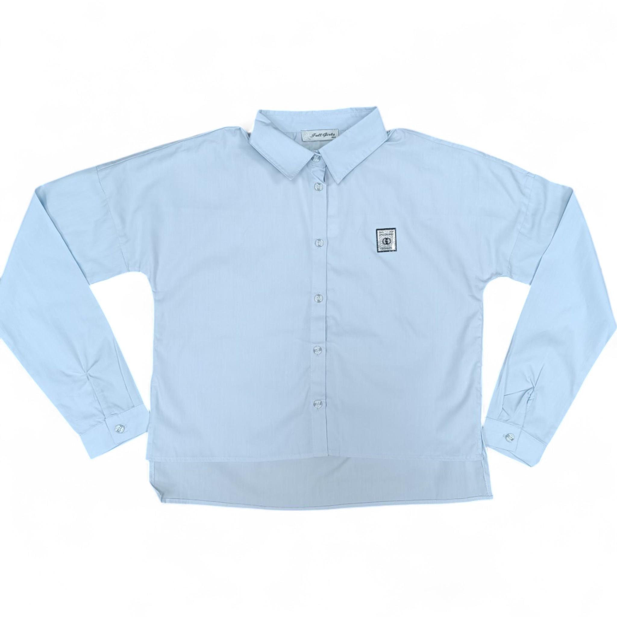 Рубашка детская для девочки Full girls 02494 с длинным рукавом 152 см Blue (B_02494Blue/152)