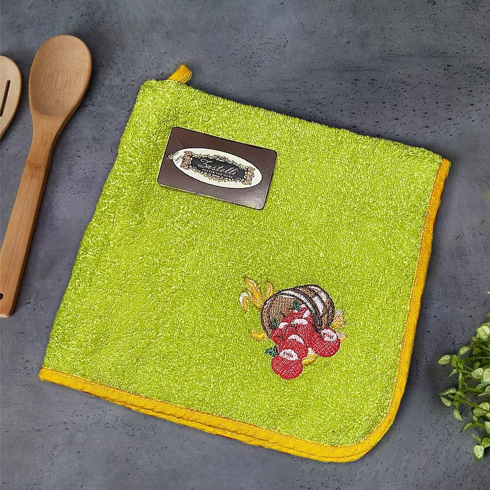 Набор махровых полотенец Zastelli Рассыпанные яблоки для кухни 50х50 см 4 шт. (22651)