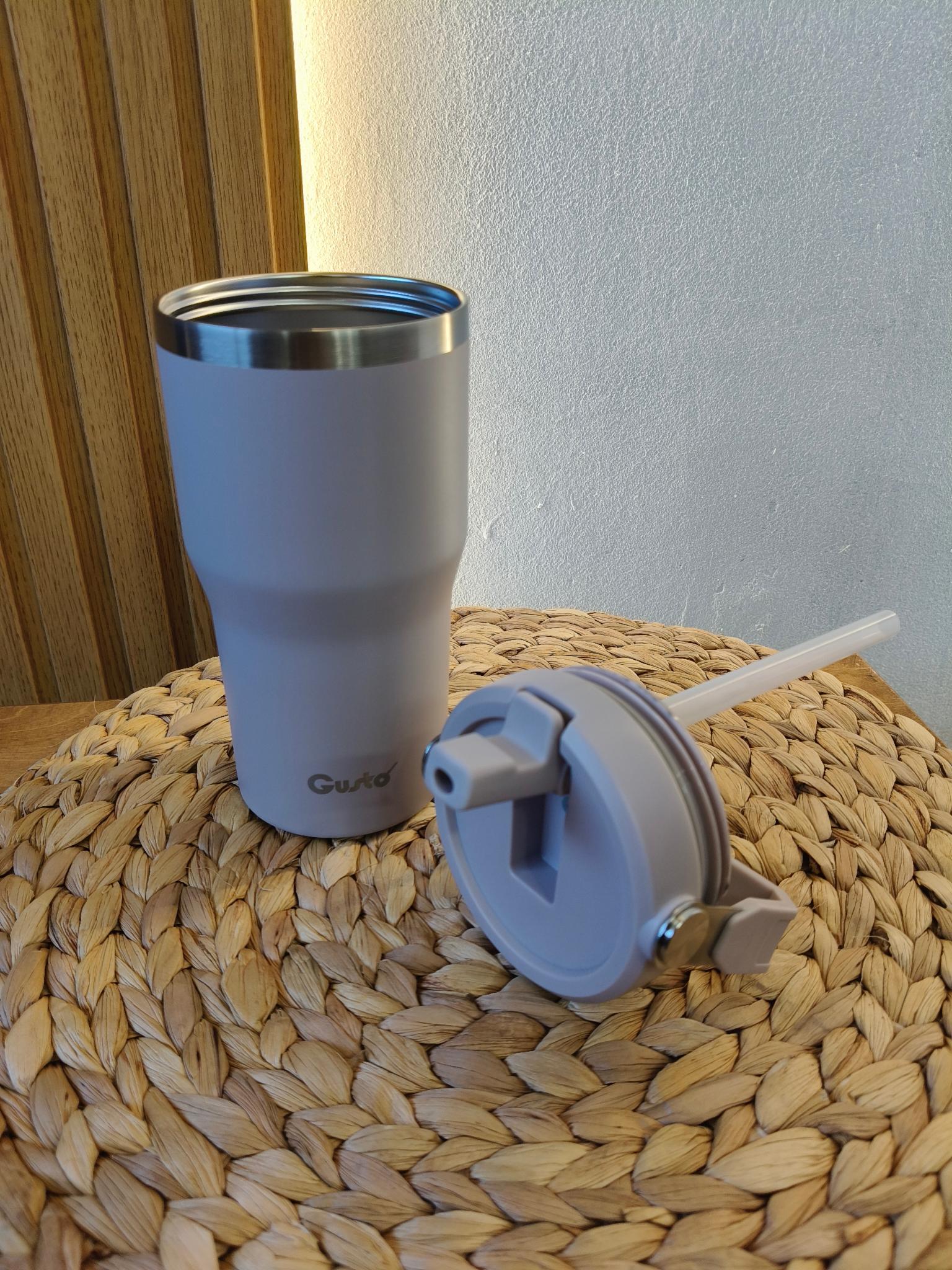 Термочашка с трубочкой Gusto Индиго 600 мл Серо-лавандовый - фото 6 Термочашка с трубочкой Gusto Индиго 600 мл Серо-лавандовый - фото 6