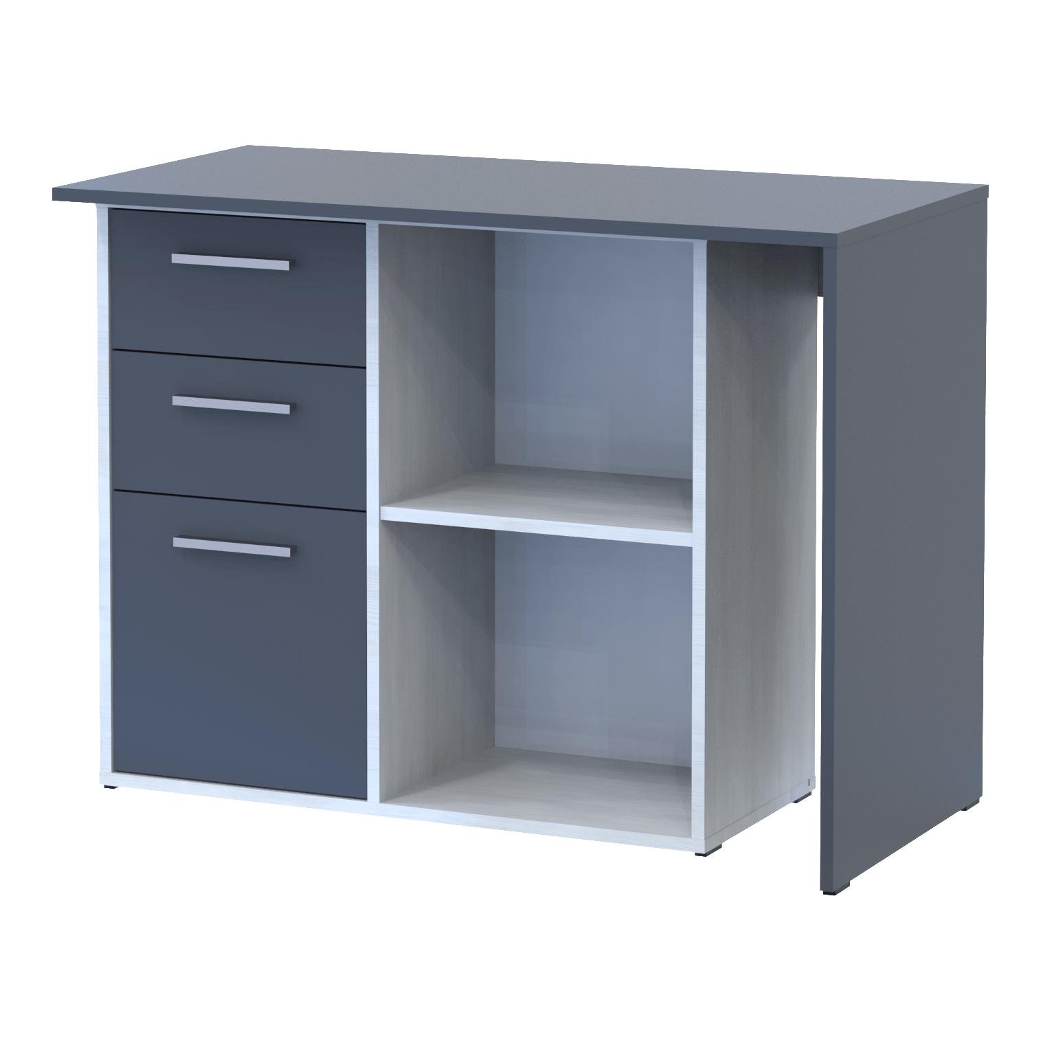 Офисный стол Doros T8 100х83х75 см Белое дерево/Графитовый (DRS-011358) - фото 4 Офисный стол Doros T8 100х83х75 см Белое дерево/Графитовый (DRS-011358) - фото 4