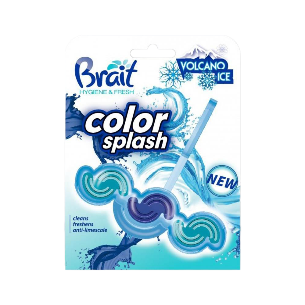 Туалетный блок подвесной Brait Color Splash Volcano Ice 45 г