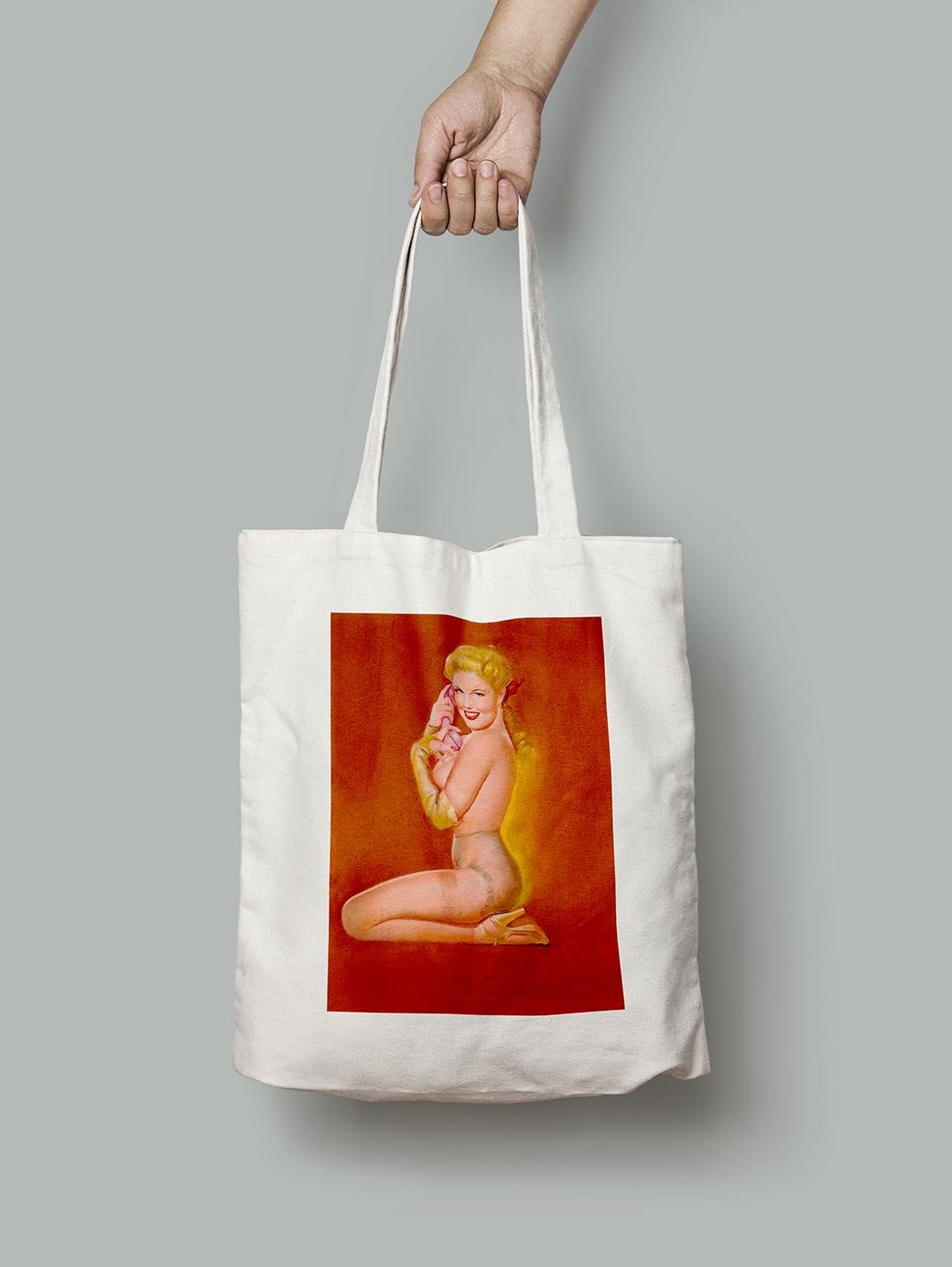 Эко-сумка Блондинка по телефону. Эрл Макферсон шопер (pin_up0012011_Bag)