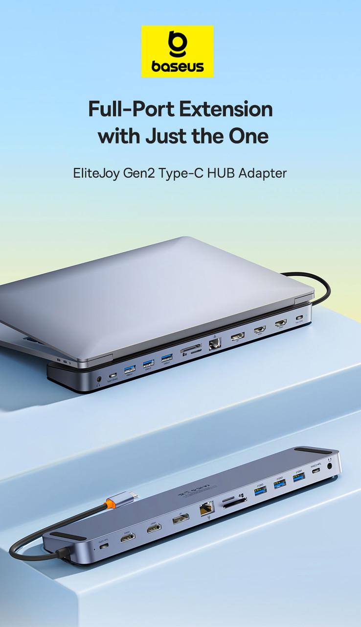 Хаб BASEUS Elitjoy 12в1 4K 60Hz PD100W - фото 3 Хаб BASEUS Elitjoy 12в1 4K 60Hz PD100W - фото 3