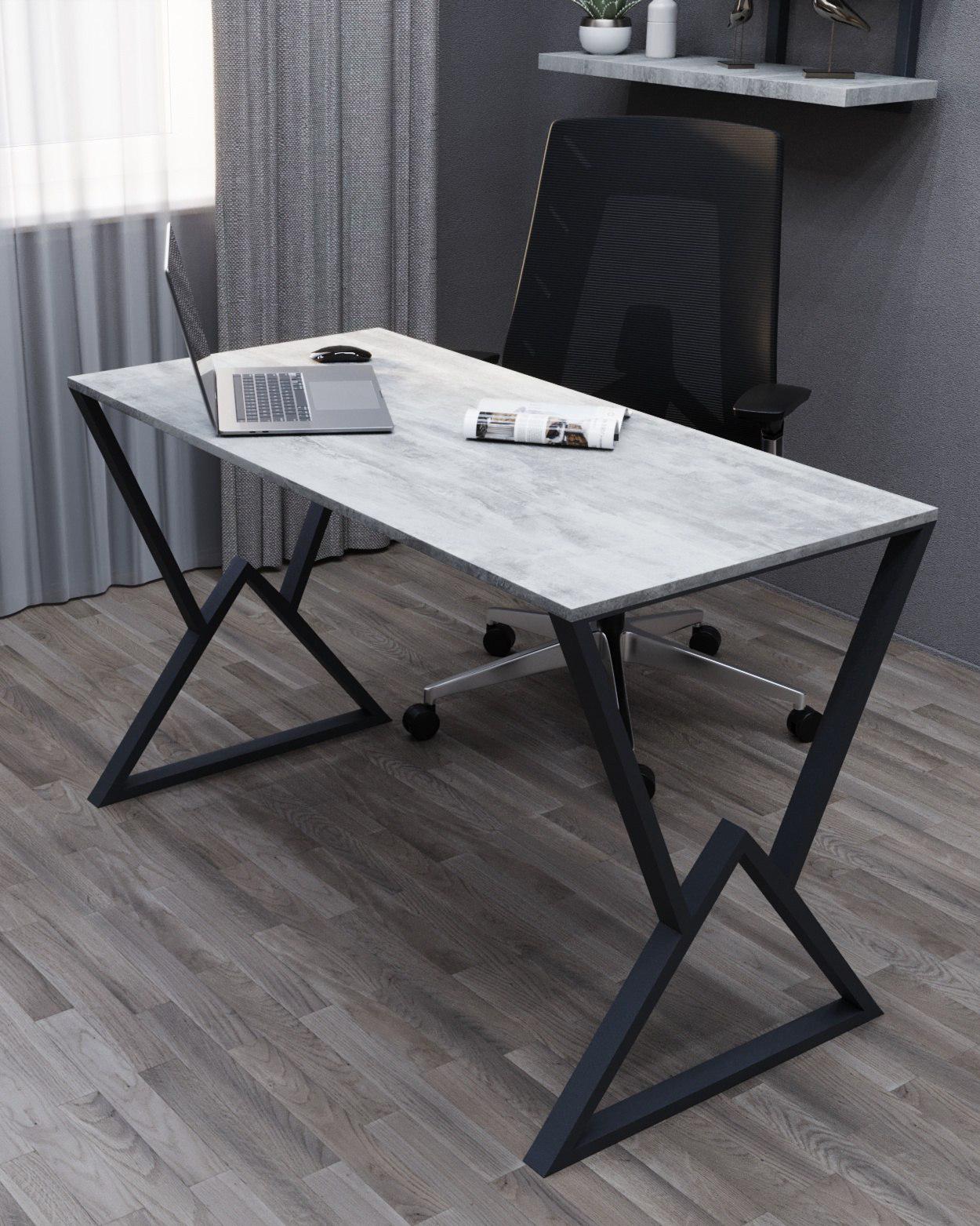 Стіл письмовий Loft Серія 17 металевий профіль 60х30 мм 1400х700х16 мм Урбан лайт (22360508)