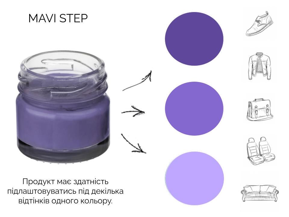 Крем для обуви и кожи Mavi Step Creme de Beaute 25 мл Фиолетовый (C01/123/025) - фото 3