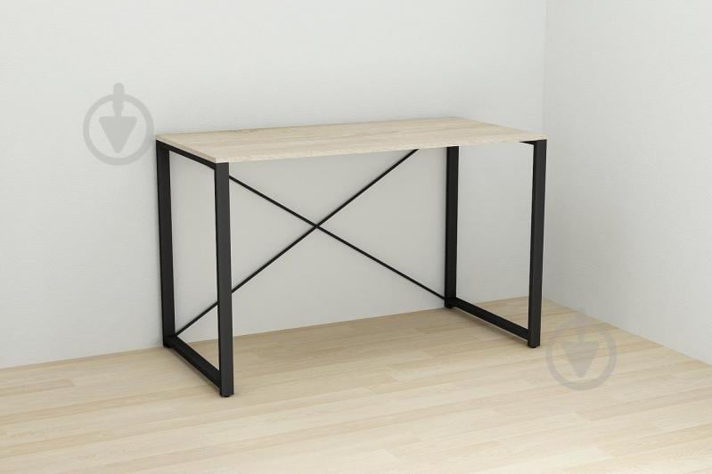 Письменный стол Ferrum-decor Серии Конект 75x120x600 черный ДСП Дуб Сонома 16мм