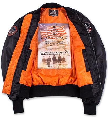 Бомбер Top Gun MA-1 Nylon Bomber Jacket with patches 5XL Black (TGJ1540PBL5XL) - фото 2