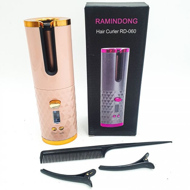 Плойка беспроводная Ramindong Hair Curler pink для завивки (tf4258)