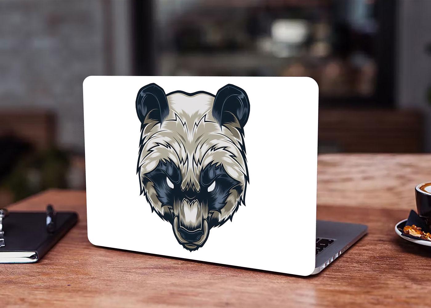 Декоративная наклейка на ноутбук 17,3" Panda face 400х260 мм (100562_17)