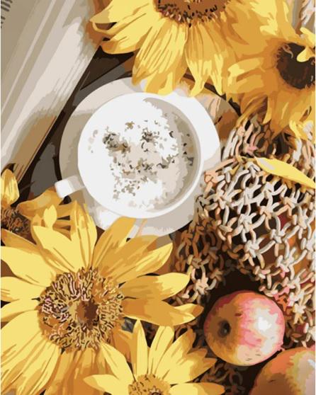 Картина за номерами Стратег напій біля соняшників gs1360 40x50 см