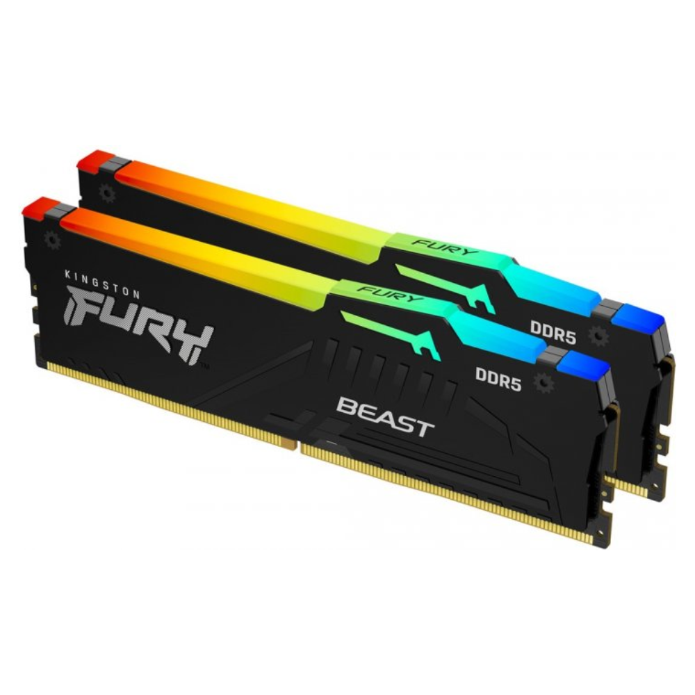 Оперативна пам'ять Kingston DDR5 32 Гб 5600 MHz Fury Beast RGB (KF556C40BBAK2-32)