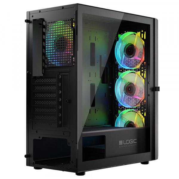 Корпус для ПК LogicConcept AT-ARAMIS-10-0000000-0002 ARAMIS MESH/GLASS ARGB fans 4x120 мм без БЖ ATX Black (583418) - фото 6