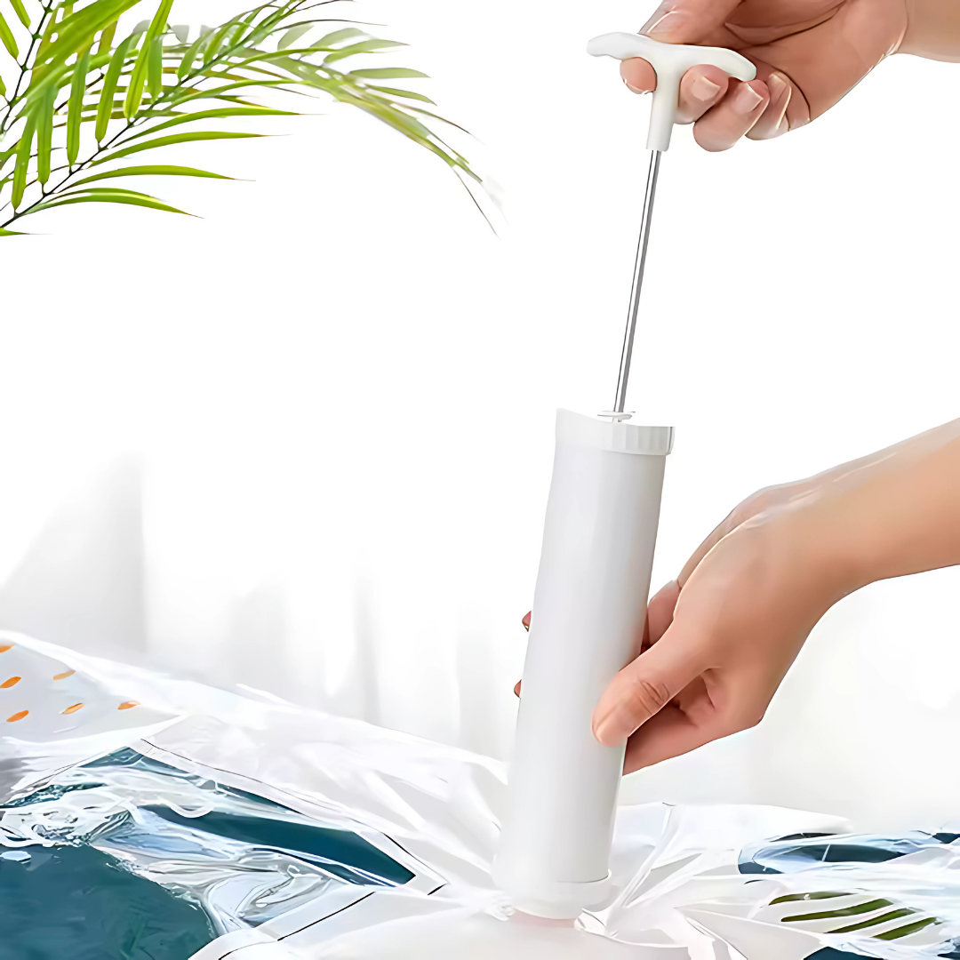 Насос ручной для вакуумных пакетов 24х4,5 см Белый - фото 2