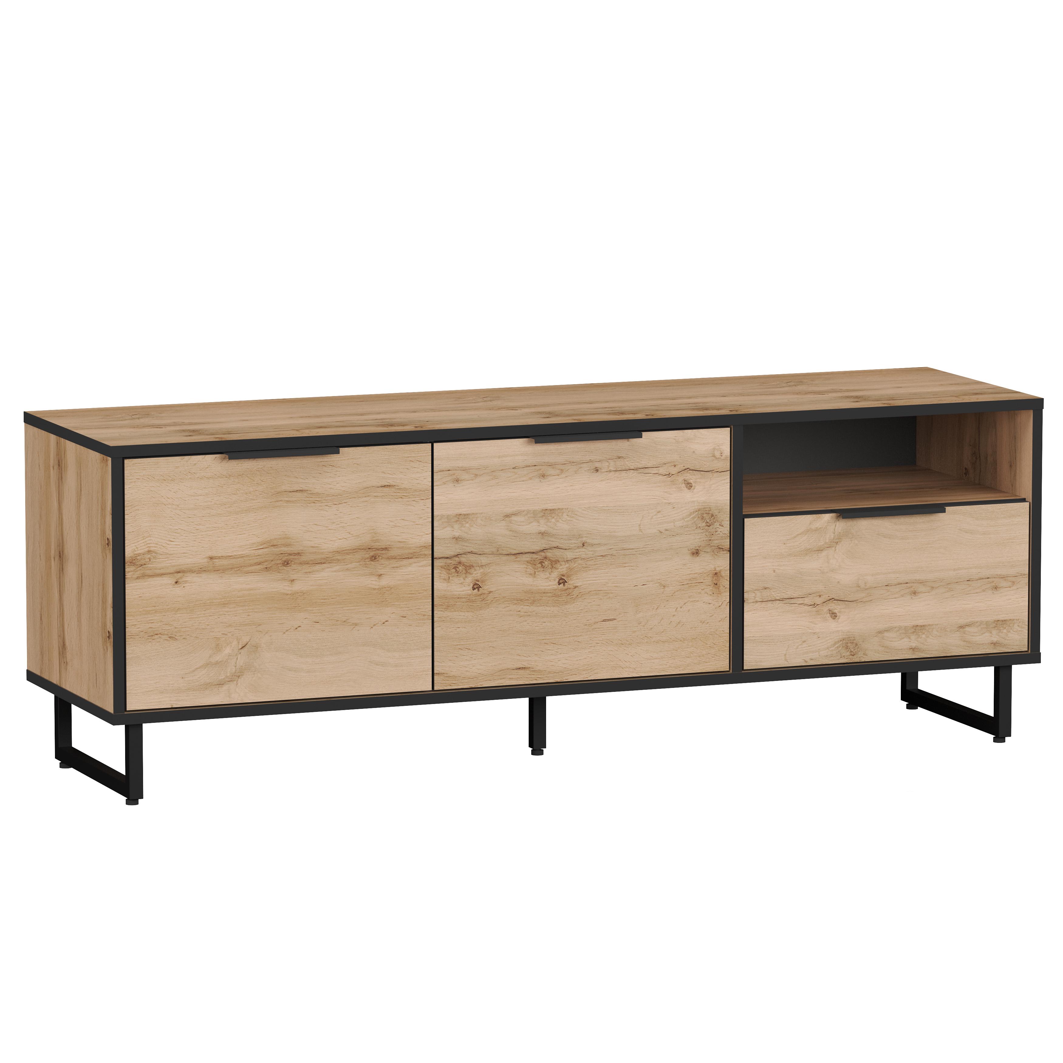 Тумба под телевизор Moreli Forte F-0007 Loft 1400х505х400 мм Дуб Аппалачи (f-0007-app)