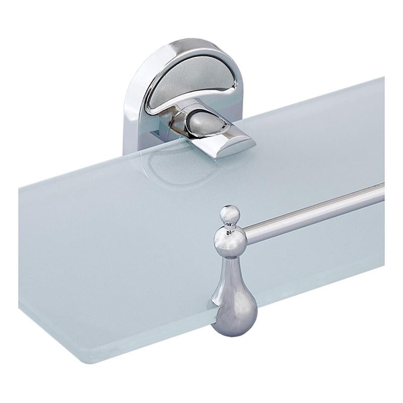 Полочка прямоугольная Zerix AFB-0107 стеклянная с ограничителем