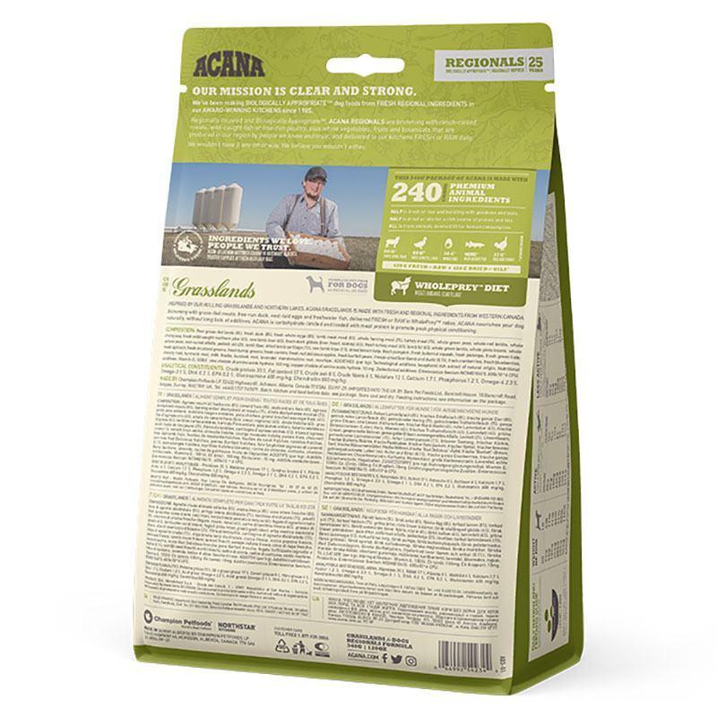Корм сухий для собак будь-якого віку і породи ACANA Grasslands Dog Recipe з ягнятком і качкою 6 кг (a54260) - фото 6