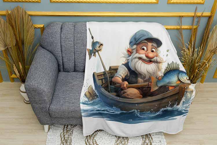 Плед Fisherman in a boat плюш двухслойный 150х210 см (113496-3)
