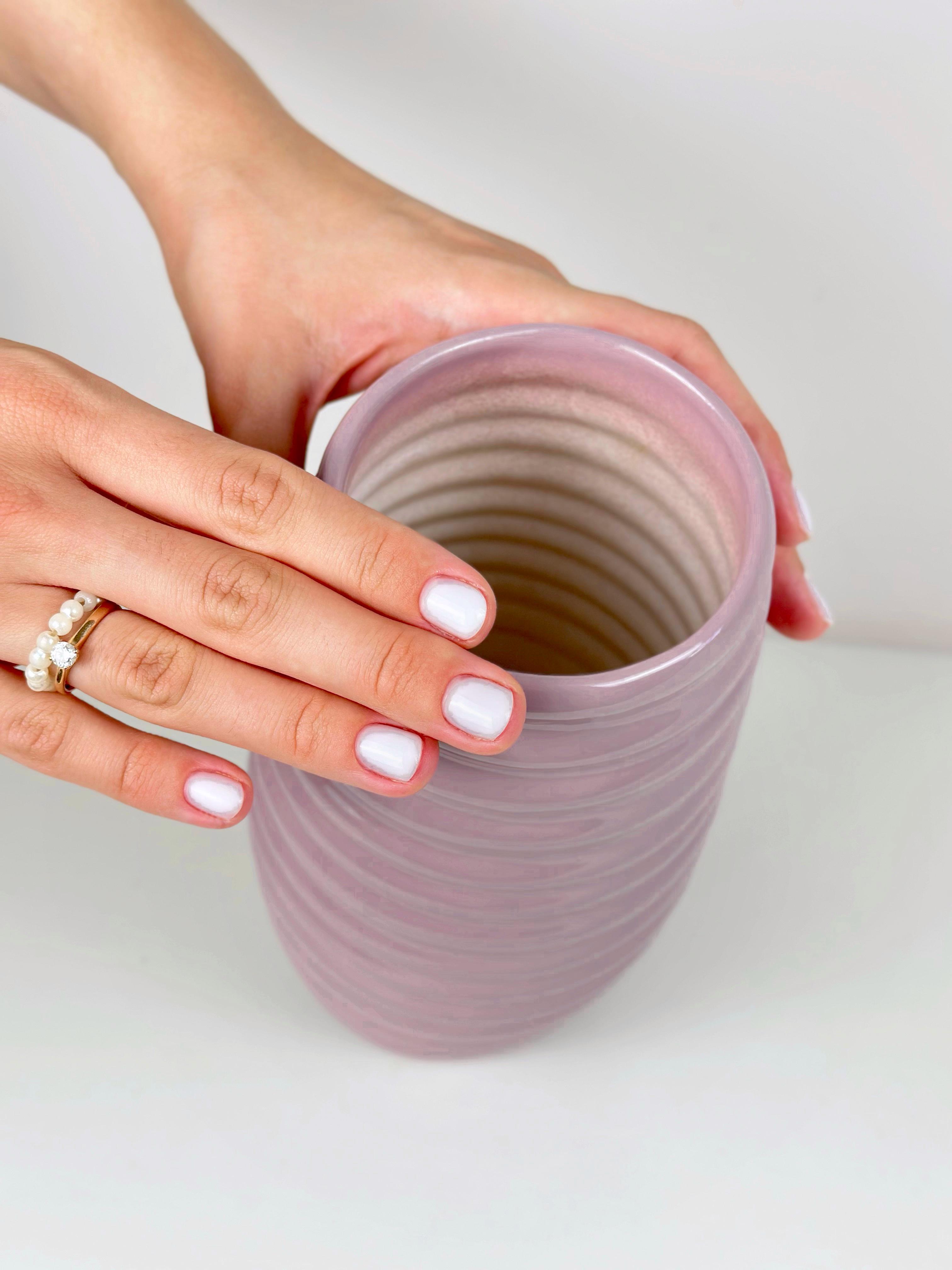 Ваза для квітів та декору глиняна керамічна Вулик 20 см Фіолетовий (4001-7) - фото 5