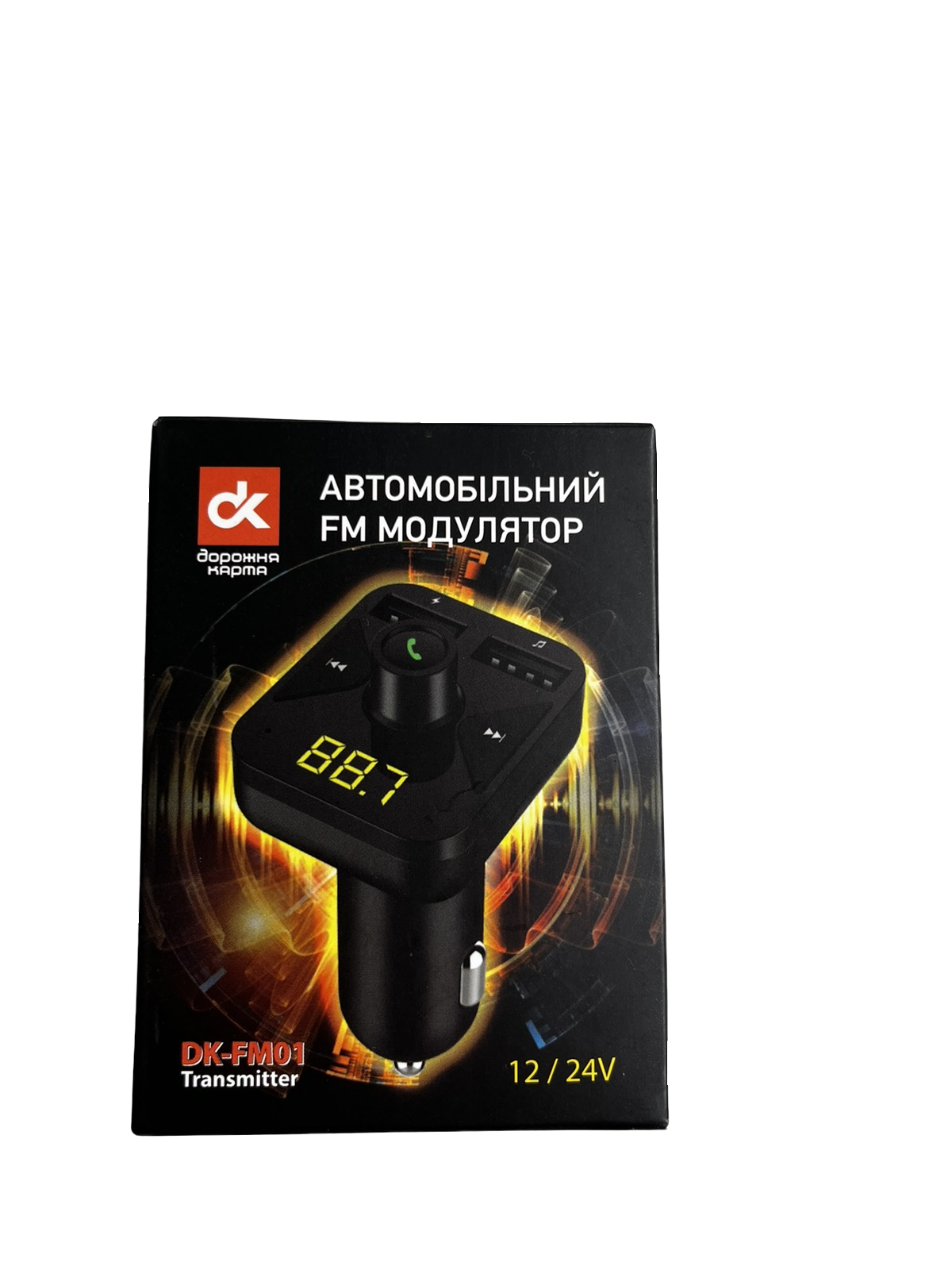 Трансмитер FM модулятор Дорожная карта 12/24V 2USB (DK-FM01) - фото 2