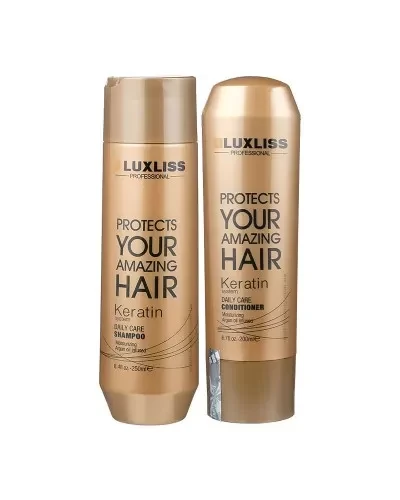 Набор кератиновый шампунь и кондиционер Luxliss Keratin Smoothing Daily Care 200/250 мл (2687444560)