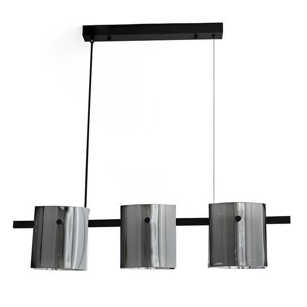 Люстра подвесная Valeso с тремя круглыми стеклянными плафонами G9 21W IP20 Черный (V-DV01-3/750L BK)