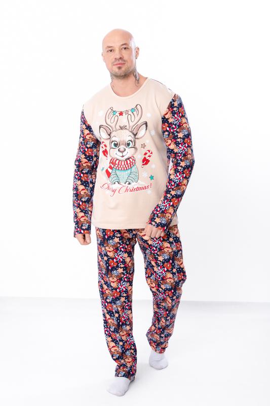 Піжама чоловіча Носи Своє Family look р. 46 Персиковий (8625-F-4)