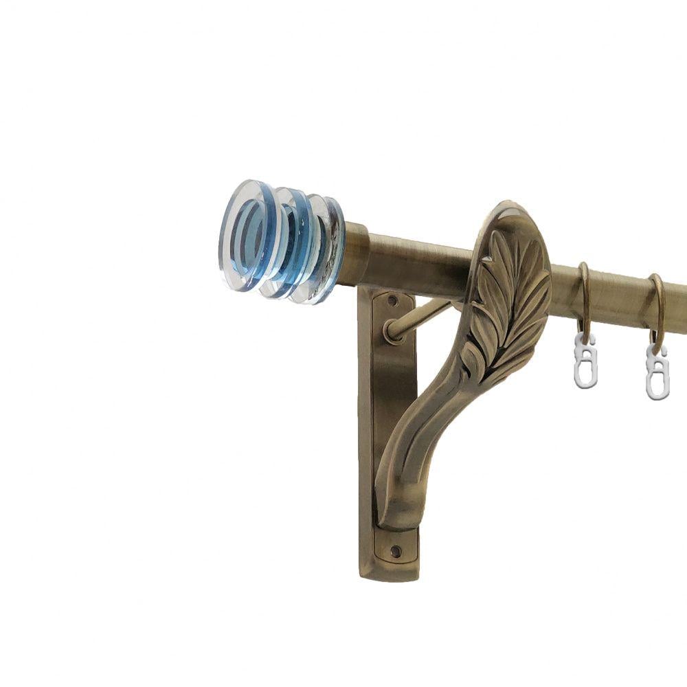 Карниз металлический Orvit Аквария однорядный ретро/гладкая труба/кольцо металлическое Антик 25 мм 200 см (4224626)